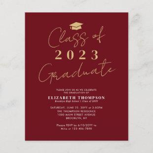 Budget Class of 2023 Red Gold Graduation Party