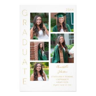 Budget Color Glow- G & White Graduate 6 Photo MED Flyer