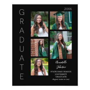 Budget Color Glow- White & Black Graduate 6 Photo Flyer
