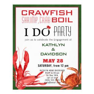 BUDGET Crawfish Boil Engagement Party Invitation F Flyer