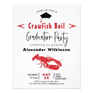 BUDGET Crawfish Boil Graduation BBQ Invitation Fly Flyer