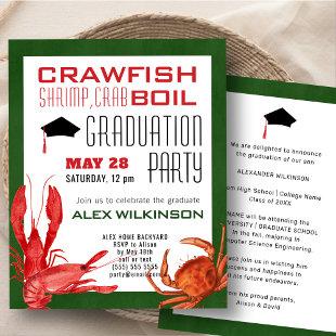 BUDGET Crawfish Boil Graduation Party Invitation Flyer