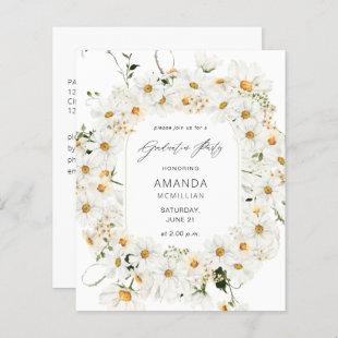 Budget Daisy White Floral Graduation Party