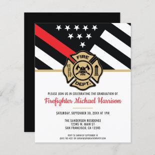 Budget Firefighter Academy Graduation Invitation