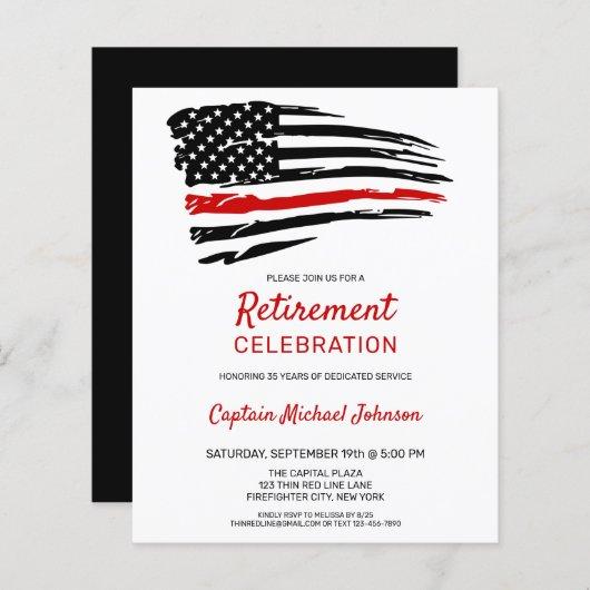 Budget Firefighter Retirement Party Invitations