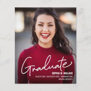 Budget friendly Graduate with Photo Announcement