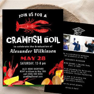 BUDGET Fun Crawfish Boil GRAD 3 Photo Invitation