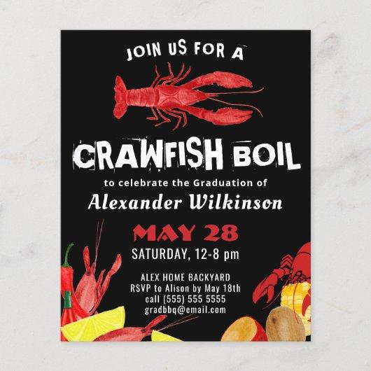 BUDGET Fun Crawfish Boil Graduation BBQ Invitation