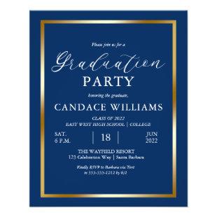 Budget Gold Frame Minimalist Party Invitation Flyer