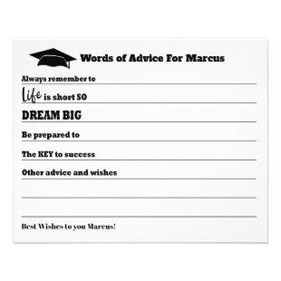Budget Grad Hat Advice Graduation Flyer