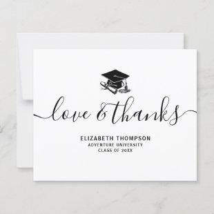Budget Graduation Black Love & Thanks Card
