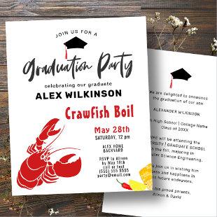 BUDGET Graduation Crawfish Boil Party Invitation