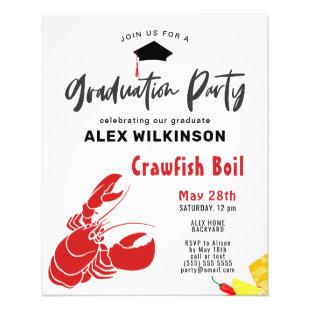 BUDGET Graduation Crawfish Boil Party Invitation Flyer