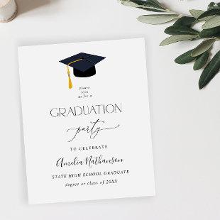 Budget Graduation Hat Graduation Party Flyer