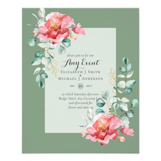 BUDGET INVITATIONS - ANY EVENT - Double Sided Flyer