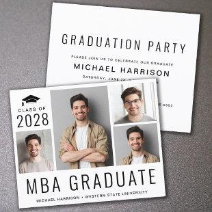 Budget MBA Photo Graduation Party Invitation