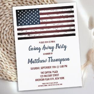 Budget Military Going Away Party Flag Invitation