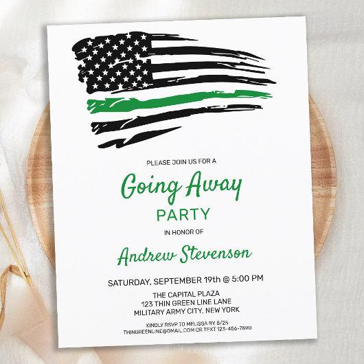 Budget Military Going Away Party Thin Green Line