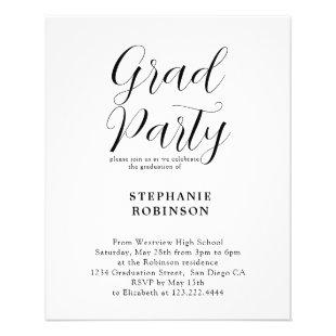 Budget Modern Graduation Party Invitation Flyer