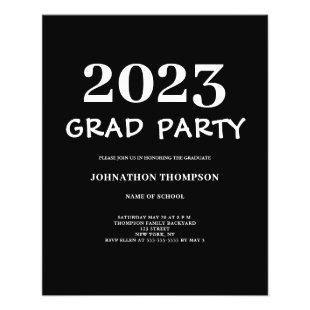 Budget Modern Graduation Party Invitation Flyer