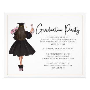 Budget Modern Script Graduation Party Invitation Flyer
