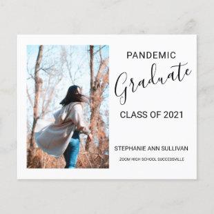 Budget Pandemic Photo Graduation Announcement Card