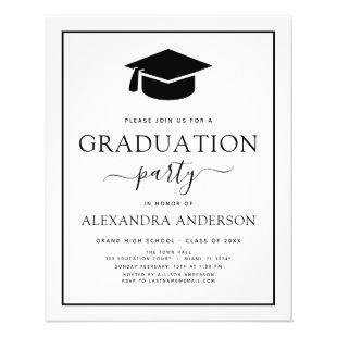 Budget Photo 2022 Graduation Party Black White Fly Flyer