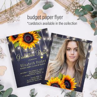 Budget PHOTO rustic graduation party invitation Flyer