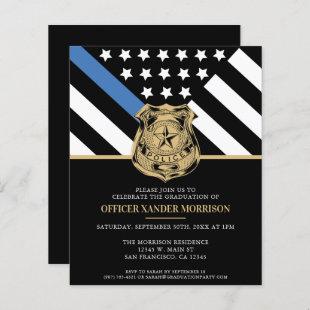 Budget Police Academy Graduation Party Invitation