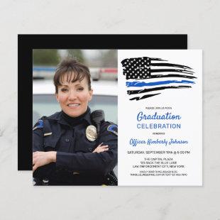 Budget Police Custom Photo Graduation Invitation