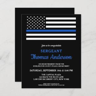 Budget Police Officer Retirement Thin Blue Line