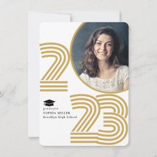 Budget Retro Grad Class Year Photo Graduation Card
