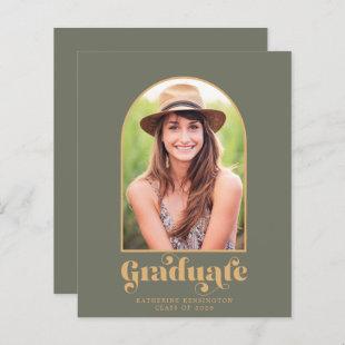 Budget Sage Green Gold Arch Photo Graduation Party