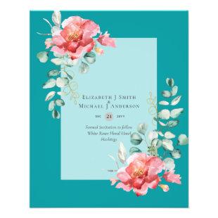 BUDGET SAVE THE DATES - White Roses Floral Flyer