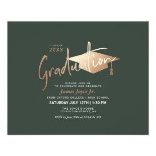 Budget Simple Minimal Graduation Party Invitations Flyer