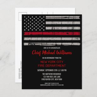 Budget Thin Red Line Firefighter Retirement