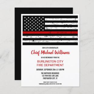 Budget Thin Red Line Firefighter Retirement