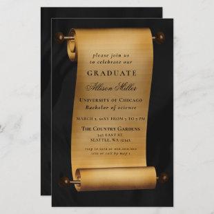 Budget Vintage Scroll Graduation party Invitation