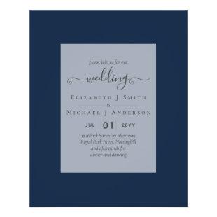 BUDGET WEDDING INVITATIONS - Minimalist Script Flyer