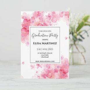 budget wedding pink floral romantic grad party save the date
