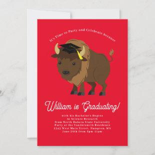Buffalo Bison Graduation Party Invitation
