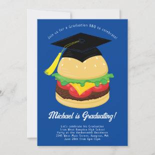 Burger BBQ Graduation Party Invitation