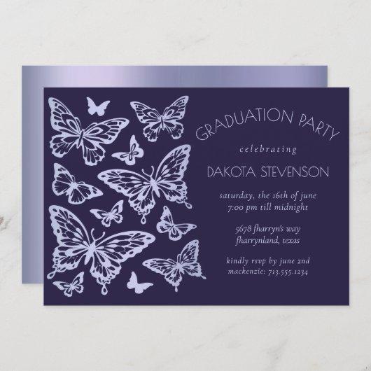 Butterfly Chic | Lavender Purple Violet Graduation Invitation