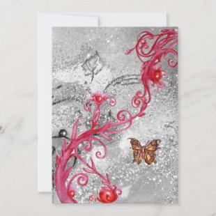 BUTTERFLY IN SPARKLES 2 ,Elegant Wedding Party Invitation