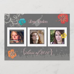 Butterfly/Swirls/tropical flowers photos Invitation