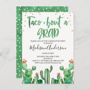 Cactus Taco ''bout A Grad Party Invitation