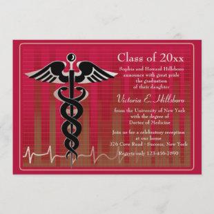 Caduceus Medical Graduation Invitation