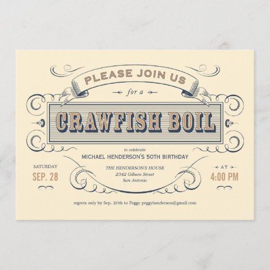 Cajun Crawfish Boil Party Invitations