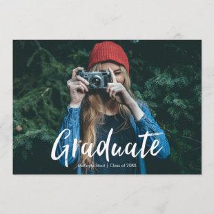 Calligraphy "Graduate" Graduation Announcement
