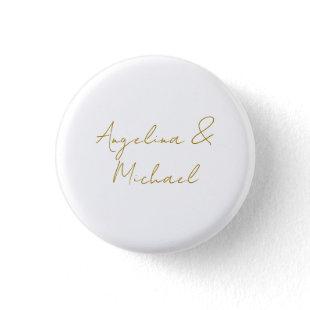 Calligraphy Professional Elegant Gold Color Button